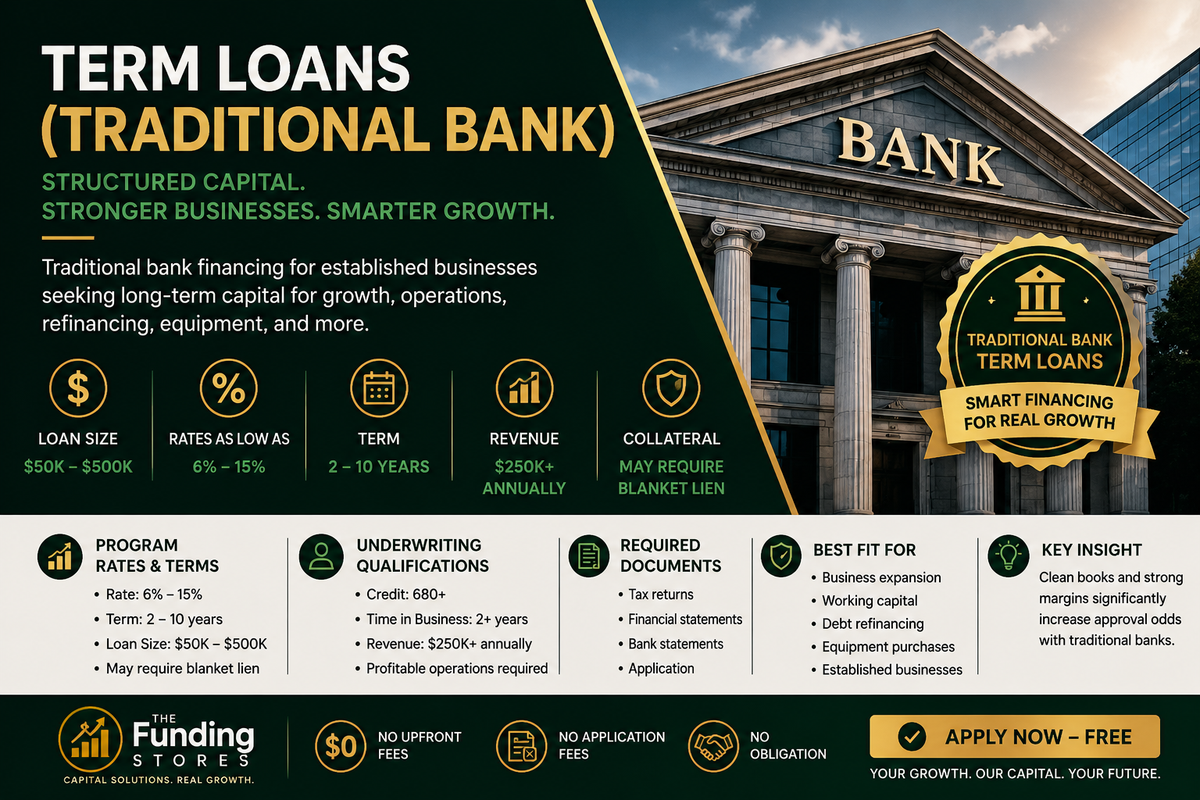 Term Loans (Traditional Banks)